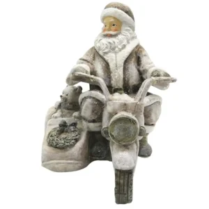 Clayre&eef Natale>Babbo Natale su Motocicletta  13x13 cm
