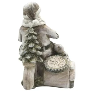 Clayre&eef Natale>Babbo Natale su Motocicletta  13x13 cm