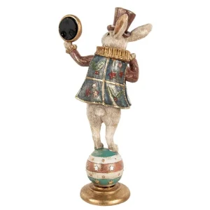 Clayre&eef Pasqua>Bianconiglio con Orologio 17x11x35 cm