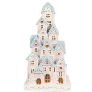 Clayre&eef Natale>Casa di Pan di zenzero con led 13x13x26cm