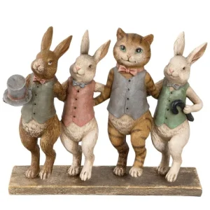 Clayre&eef Pasqua>Coniglietti a Passeggio con Gattino