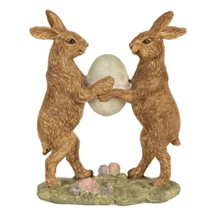 Clayre&eef Pasqua>Coniglietti con Uovo 11x5x13cm
