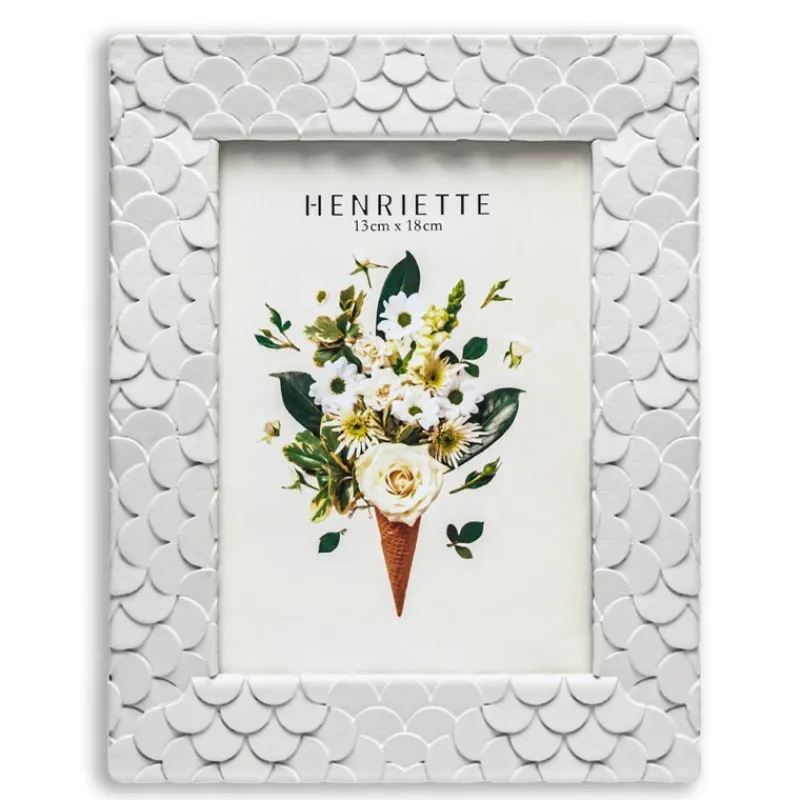 Henriette Cornici>Cornice Ventagli Bianca 19x24(13x18) Ostuni