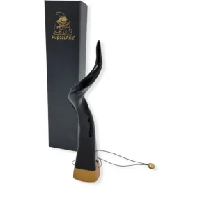 Pupazzaria Corni Napoletani>Corno Tyche Nero e Oro 13cm