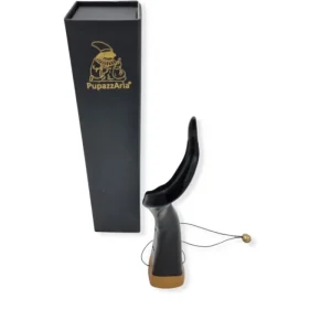 Pupazzaria Corni Napoletani>Corno Tyche Nero e Oro 13cm