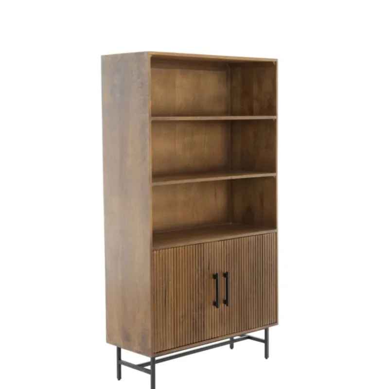 credenza_xx_cm_dubaku_leg_2.webp Light And Living Complementi>Credenza 100x40x180 cm DUBAKU legno marrone scuro