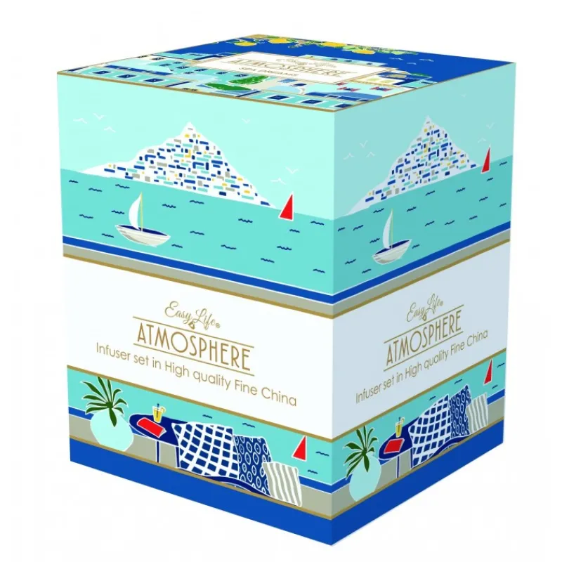 EasyLife Tazze>Infuser set 350 ml in color box SEA DREAMS