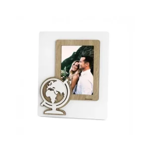 DeboraCarlucci Matrimonio>Portafoto Mappamondo in Legno Tortora - Eleganza e Stile