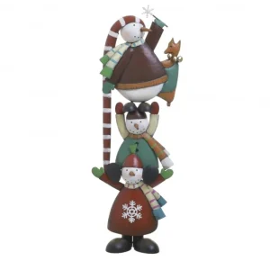 Inart Natale>Pupazzo di neve in metallo: decorazioni uniche per la casa