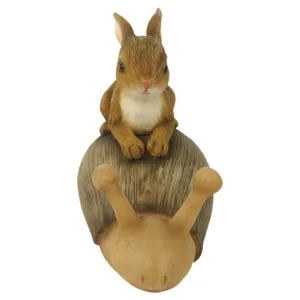 Clayre & Eef Pasqua>"Coniglietto su Taxi Lumaca: Decorazioni Uniche per Casa"