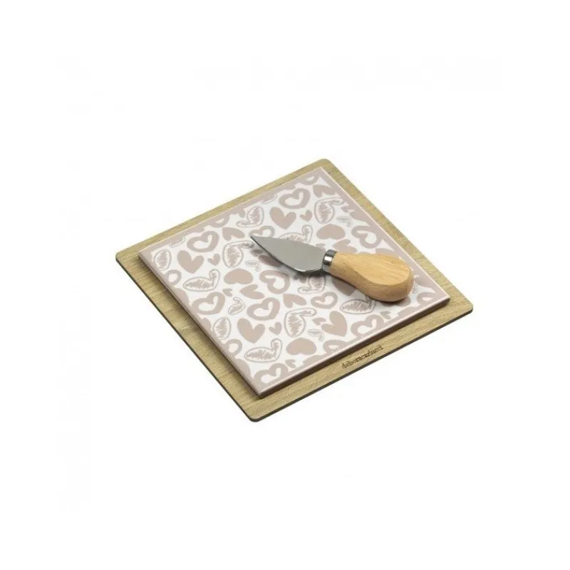 DeboraCarlucci Matrimonio>Tagliere Cuori con Coltello: Eleganza per la tua Casa